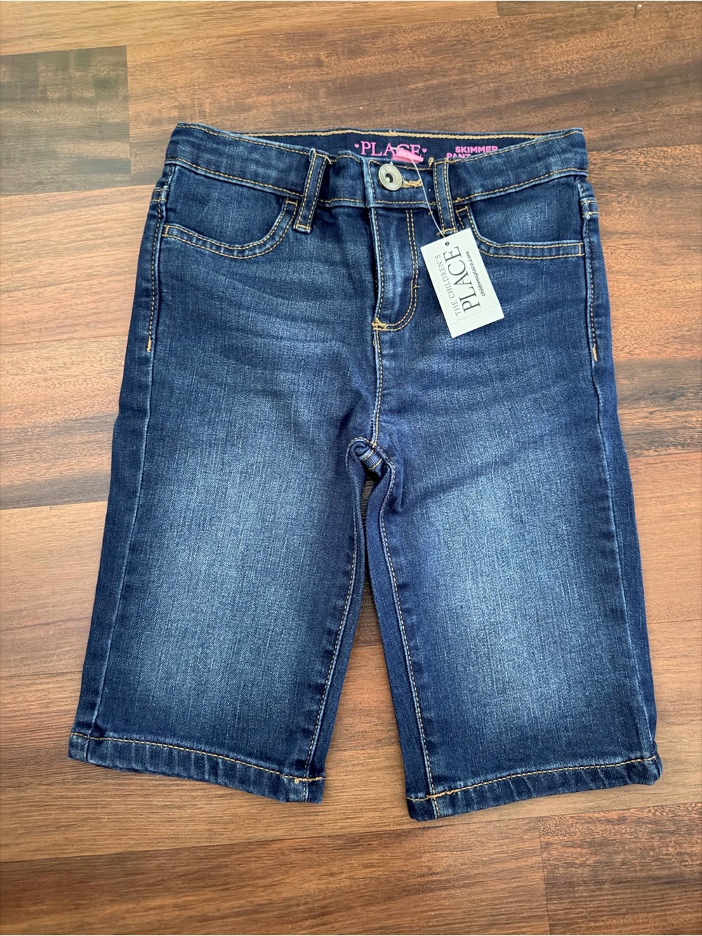 NWT The Children’s Place Girls Skimmer Jean Bermuda Shorts Size 8 Slim Brooke